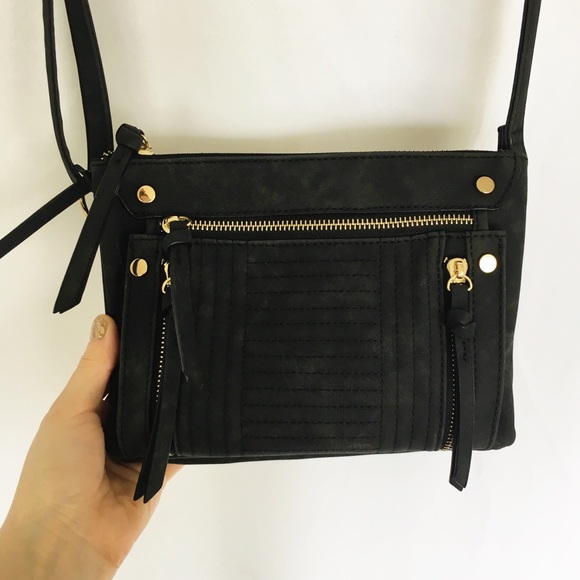 Unbranded Handbags - Gray vegan suede zippered crossbody bag